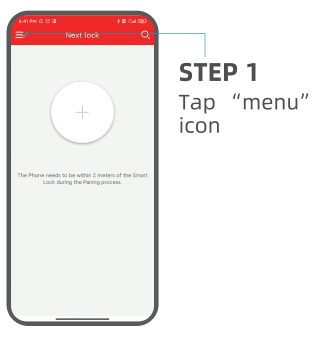 Tap “menu” icon