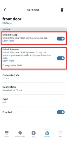 unlock by app voice