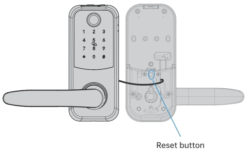 H1 front door smart lock with handle reset