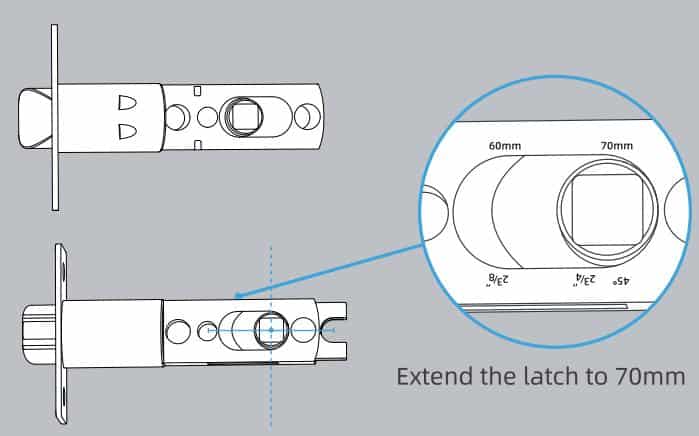 Smonet extend the latch to 70mm