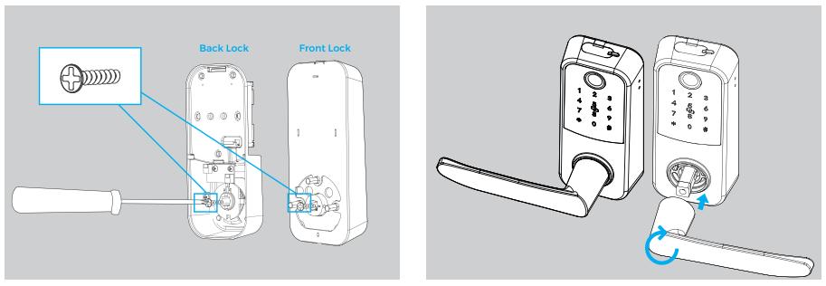 smart lock with handle