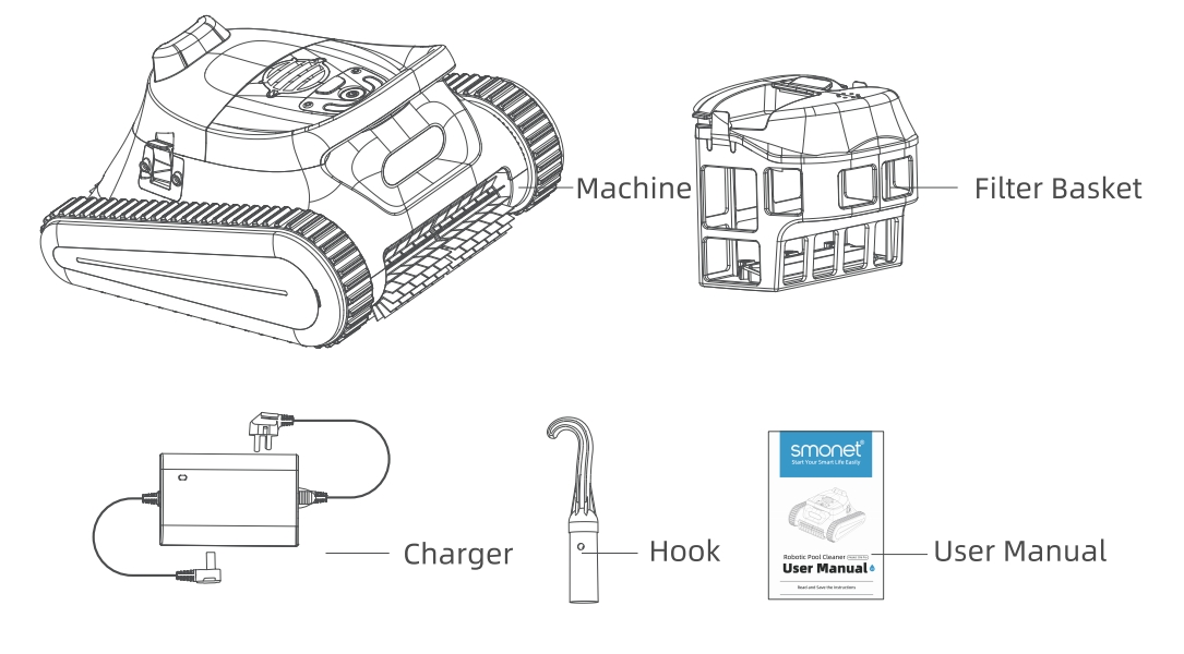 pool clean robot structure